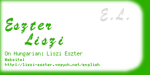 eszter liszi business card